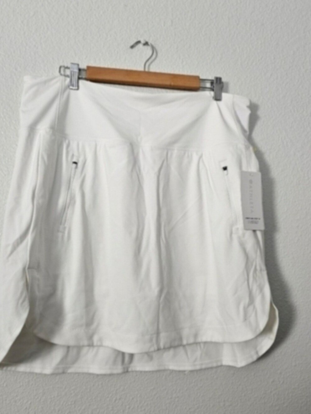 Athleta White Athletic Skort with Zip Pockets Sz 1X